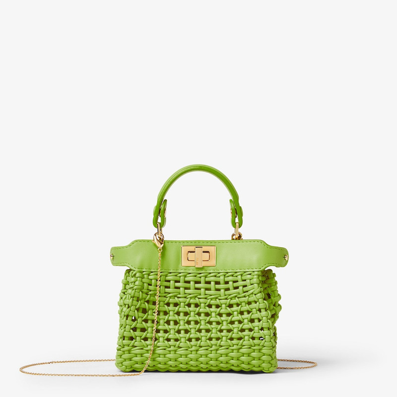Nano Peekaboo Forest green leather miniature bag 1