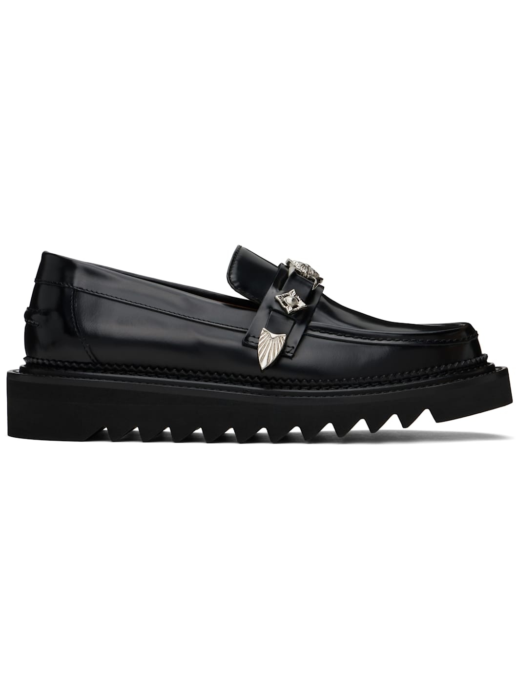 Black Shark Sole Loafers - 1