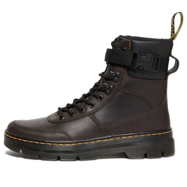 Dr.Martens Combs Tech Crazy Horse Leather Casual Boots 'Dark Brown Crazy Horse' 27804201 - 1