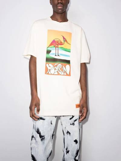 Heron Preston abstract heron-print T-shirt outlook