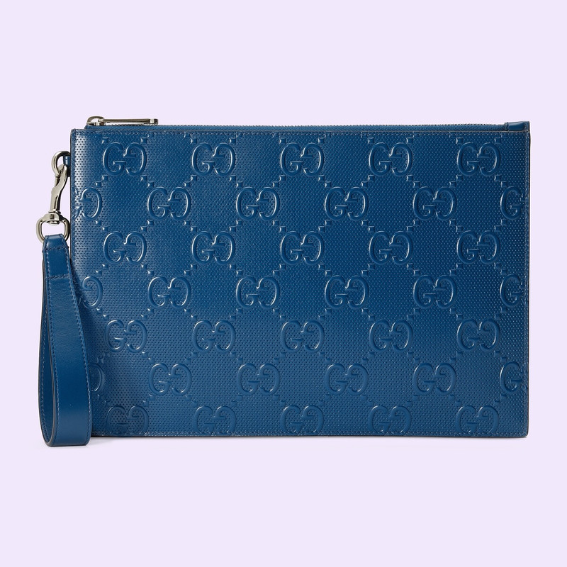 GG embossed pouch 1