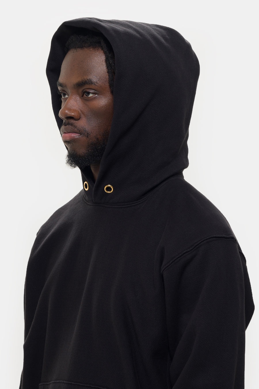 Heavyweight Hoodie in Jet Black - 4