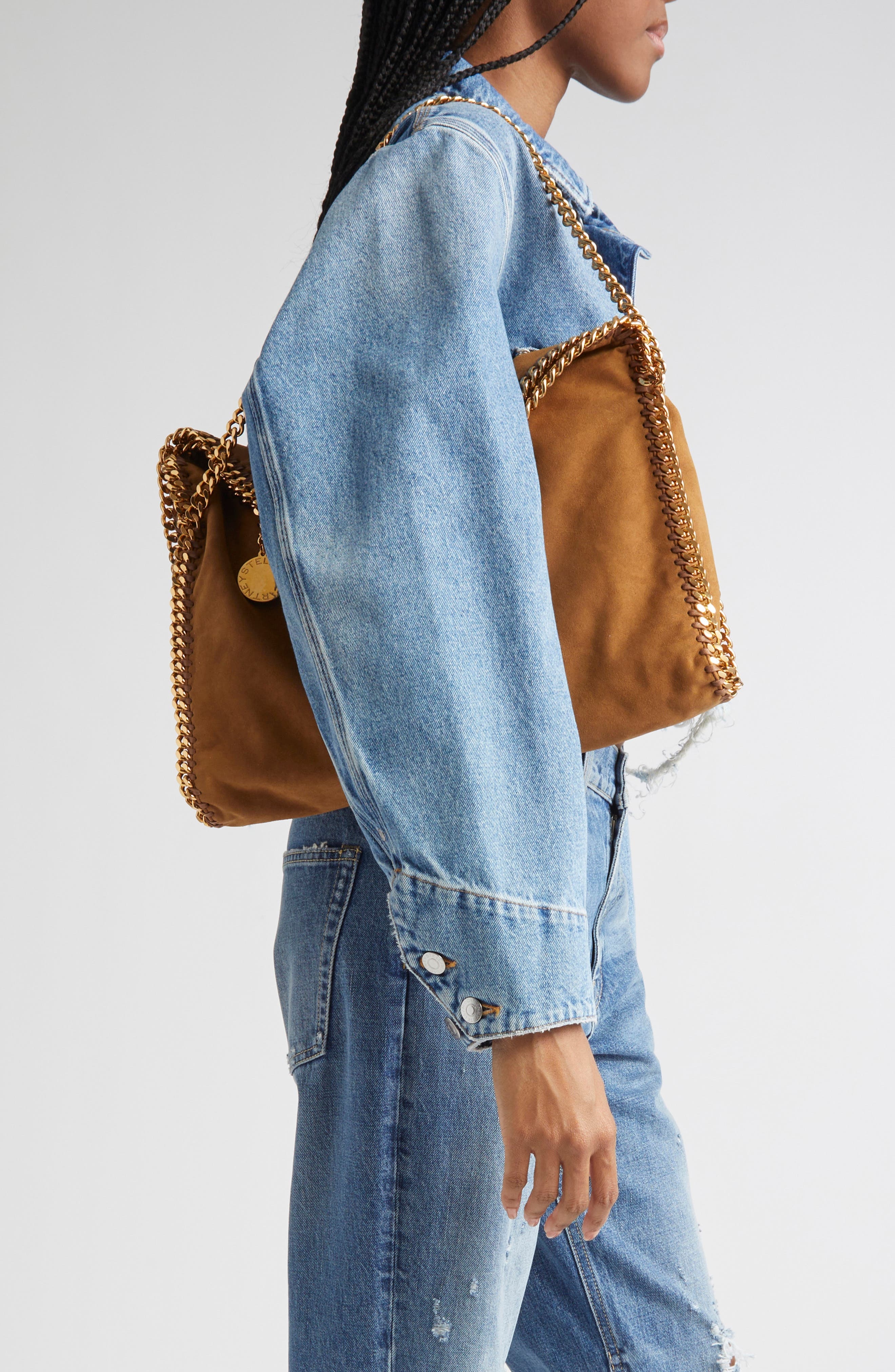 Stella McCartney Falabella Faux Suede Tote in Brandy at Nordstrom - 2