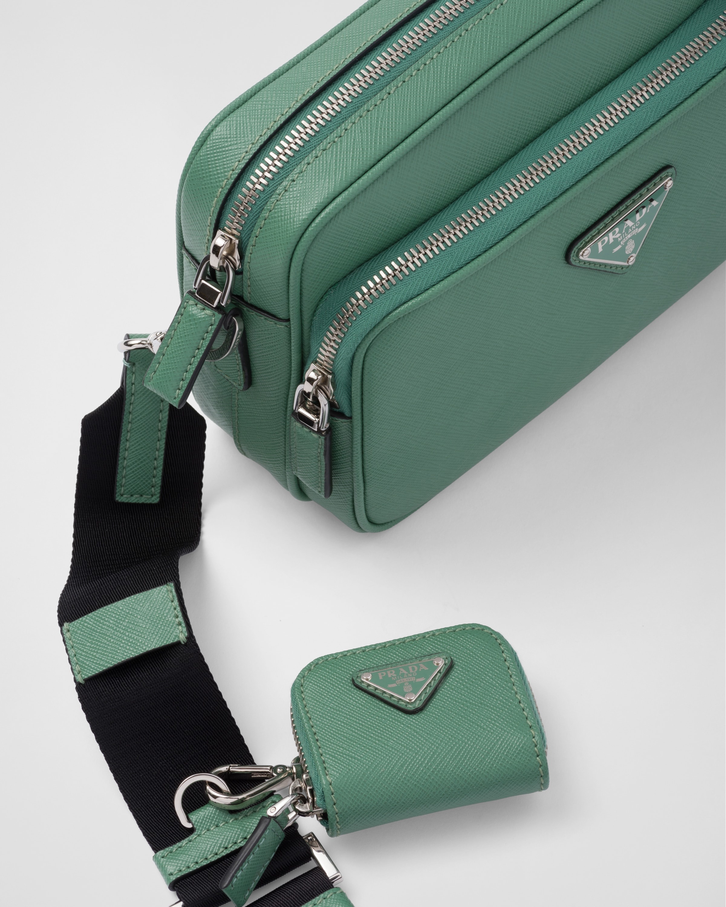 Saffiano leather shoulder bag - 6