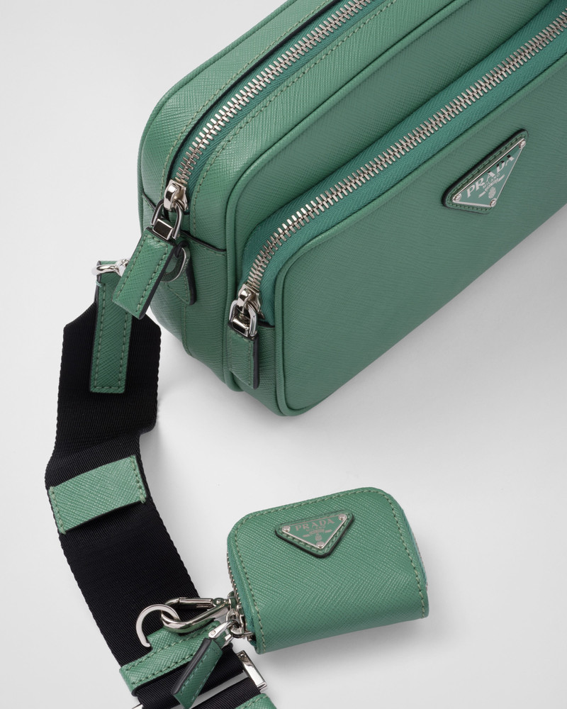 Saffiano leather shoulder bag 6