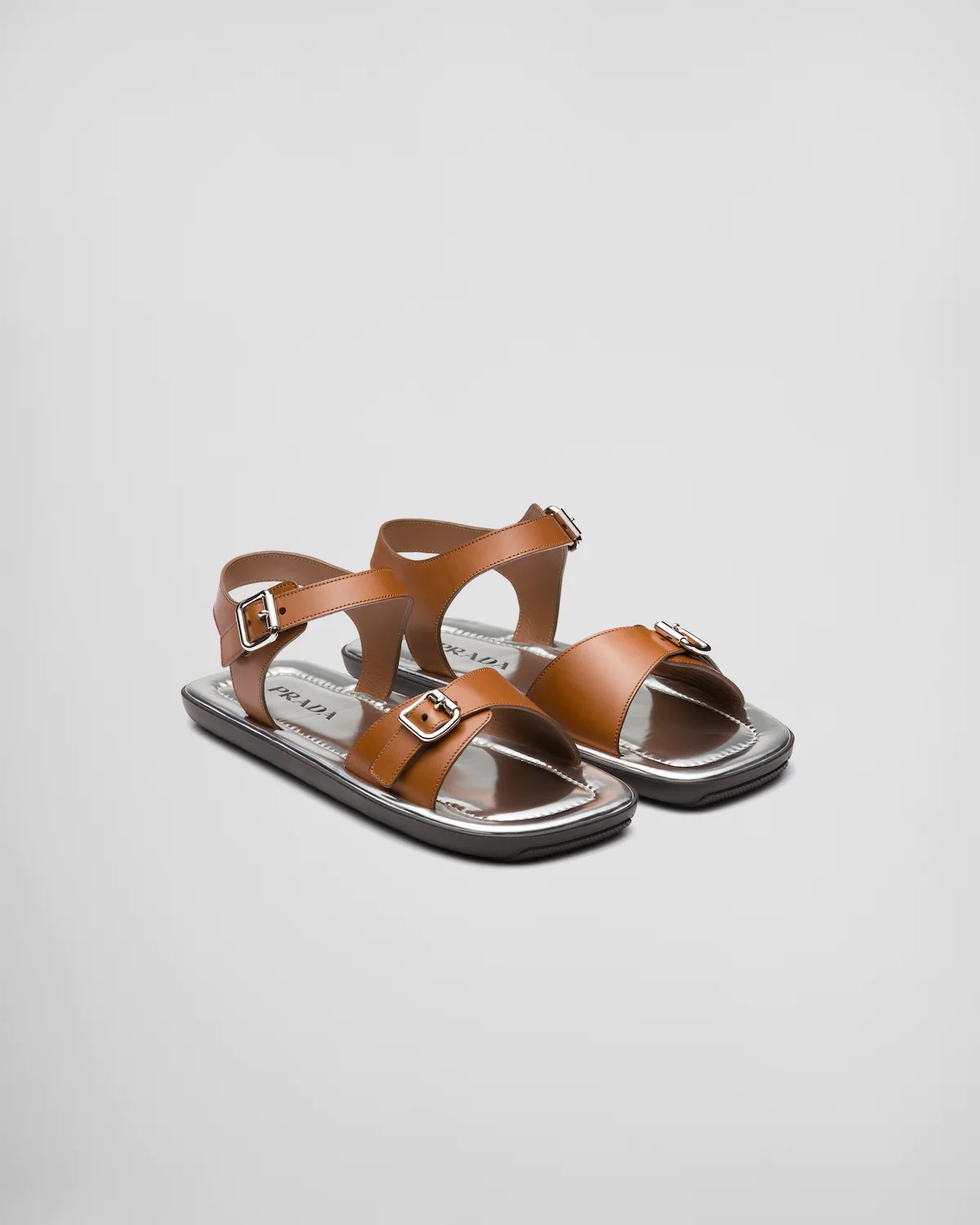 Leather double-strap sandals - 2