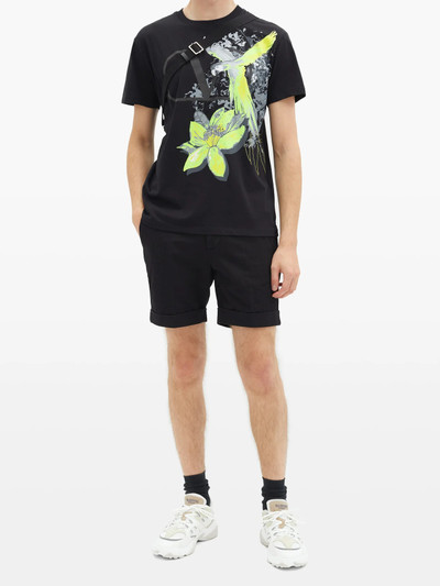 Valentino Jungle parrot-print V-logo cotton T-shirt outlook