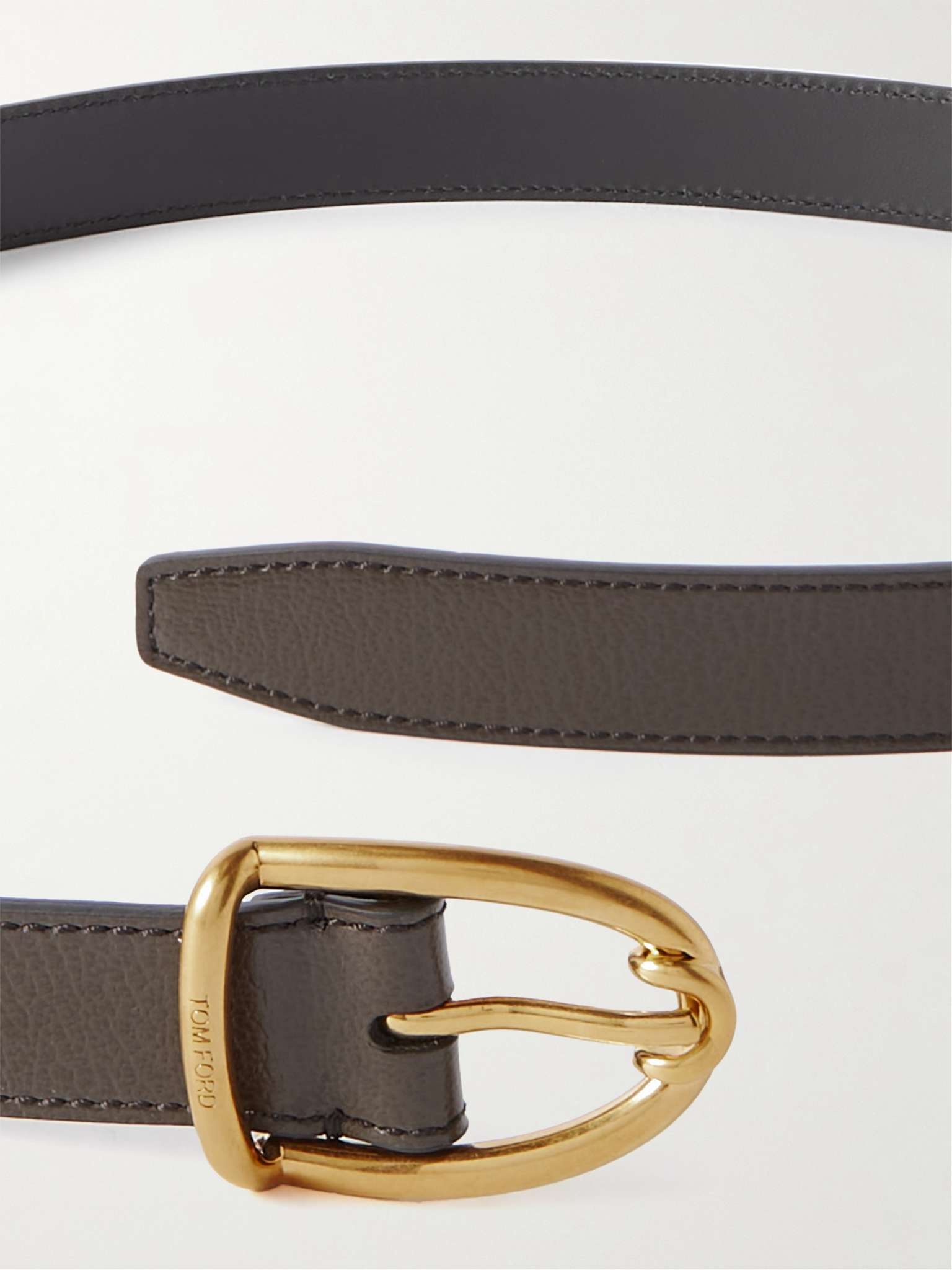3cm Full-Grain Leather Belt - 2