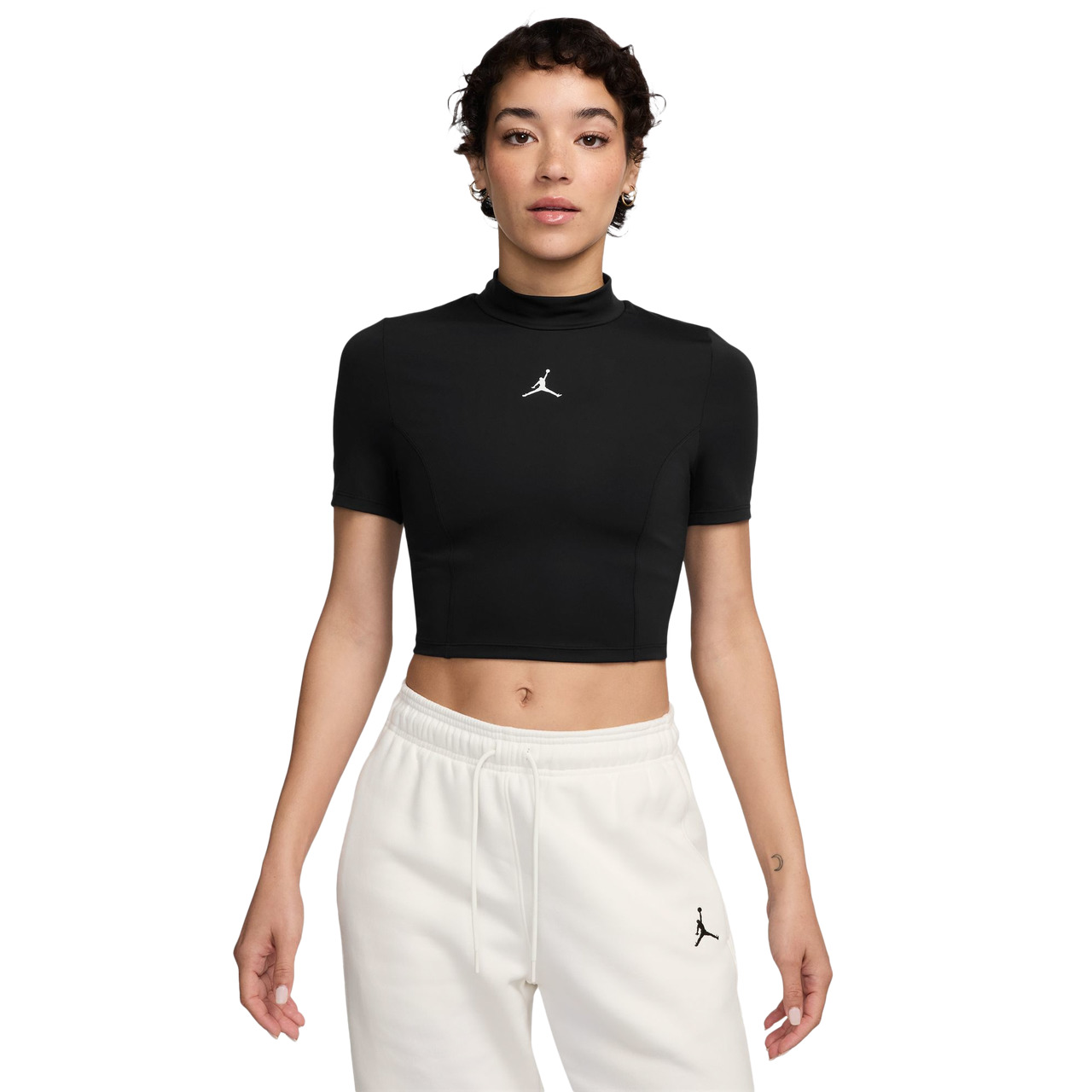 Jordan Womens Jordan Solid Knit S/S Top - 1