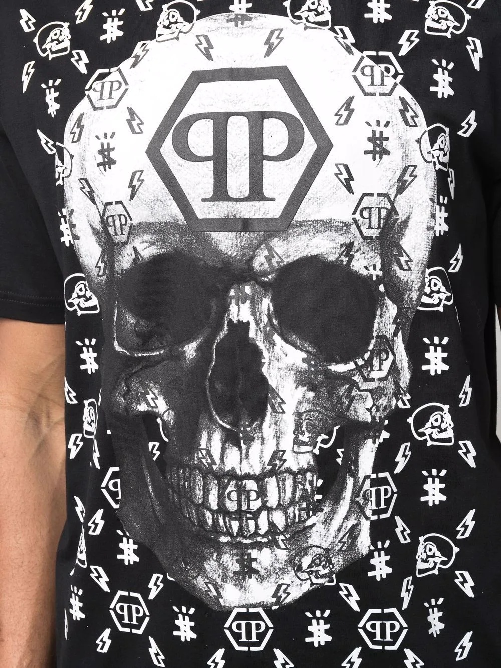 skull logo graphic-print T-shirt - 6