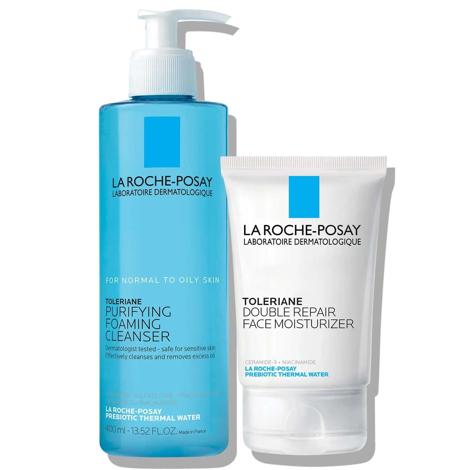 Toleriane Purifying Foaming Cleanser & Toleriane Double Repair Face Moisturizer - 1