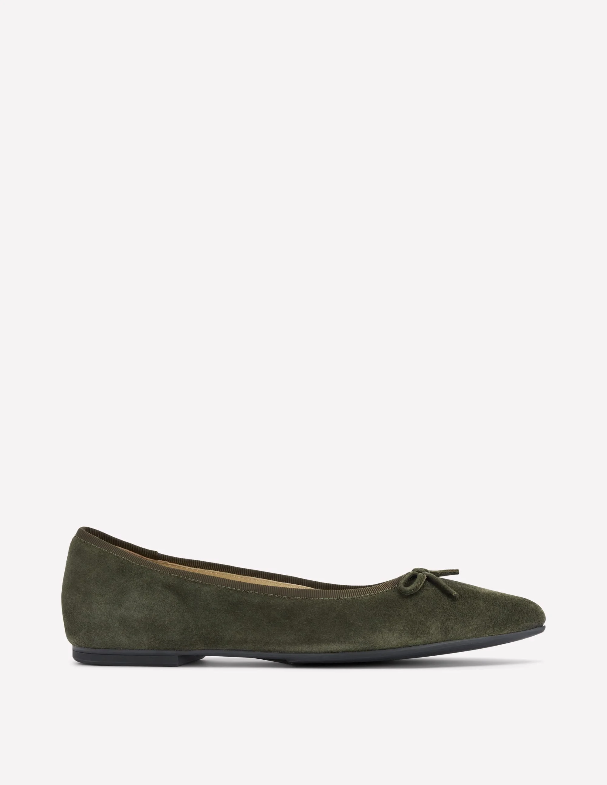Point Flexi Sole Flats-Dark Moss - 1