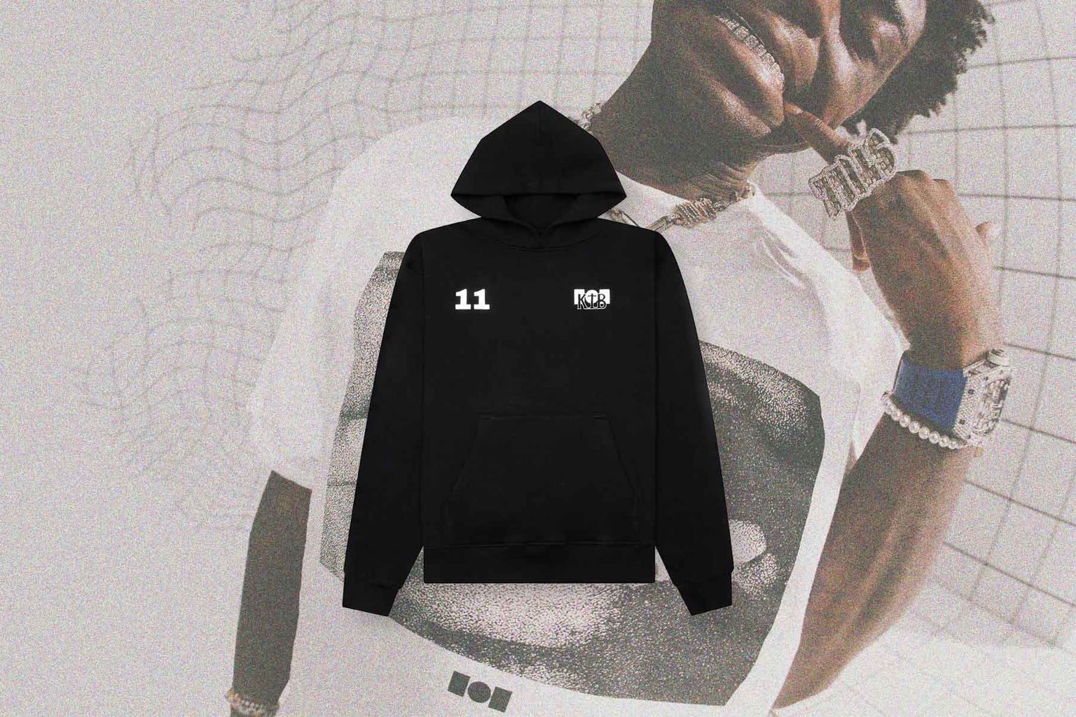 NAHMIAS X KODAK BLACK VULTURE HOODIE - BLACK - 5