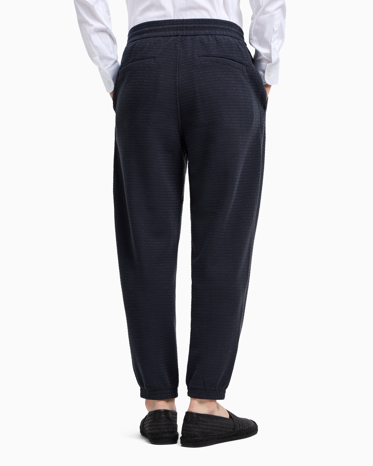 ASV LYOCELL BLEND JERSEY JOGGERS WITH ALL-OVER LETTERING - 3