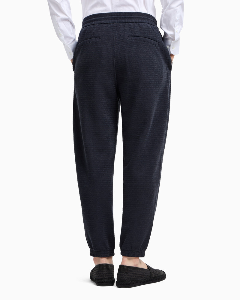 ASV LYOCELL BLEND JERSEY JOGGERS WITH ALL-OVER LETTERING 3