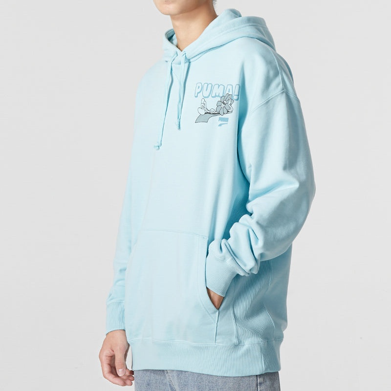 PUMA Downtown Logo Hoodie 'Blue' 537753-30 - 5