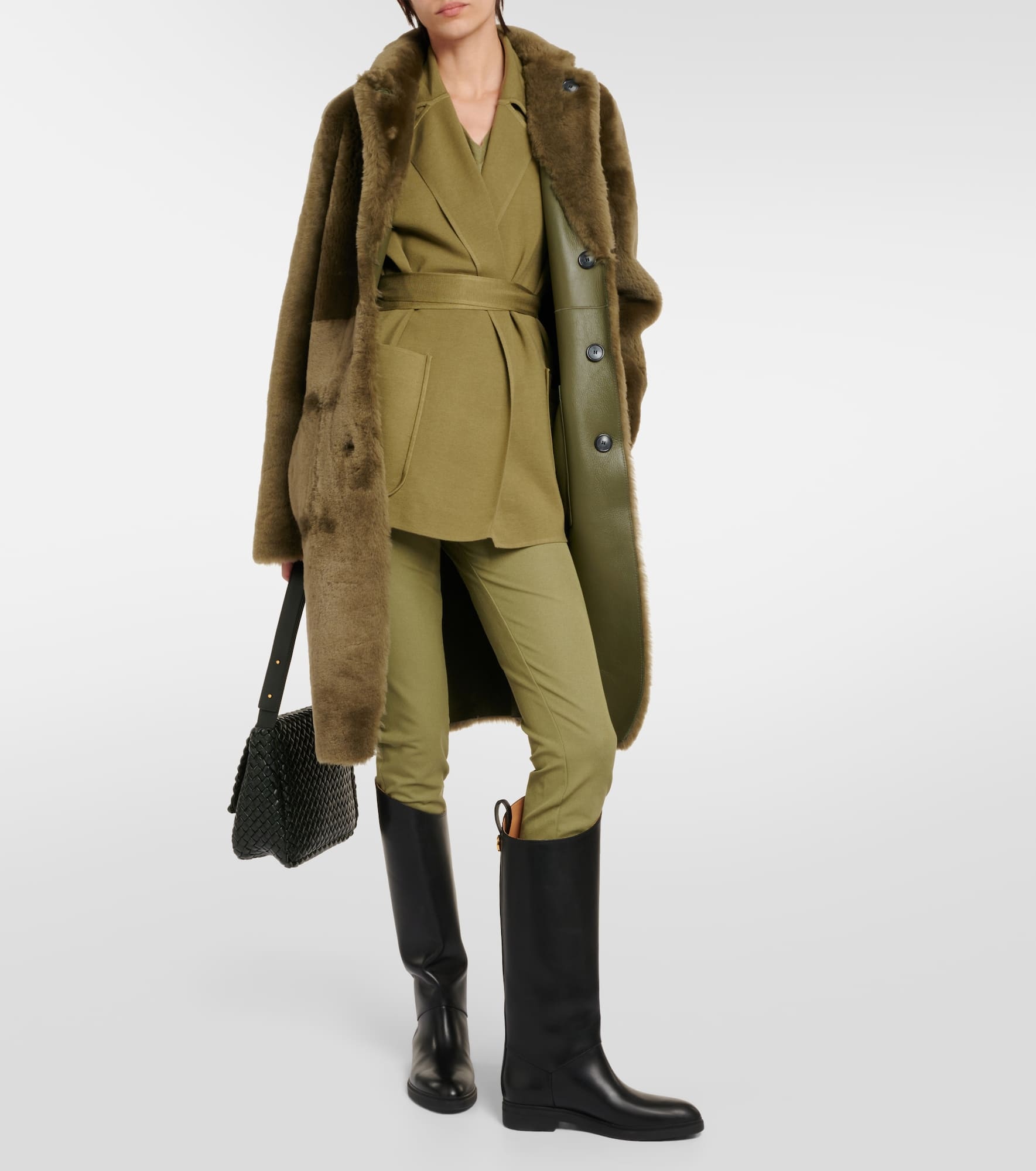 Mid-rise gabardine leggings - 2