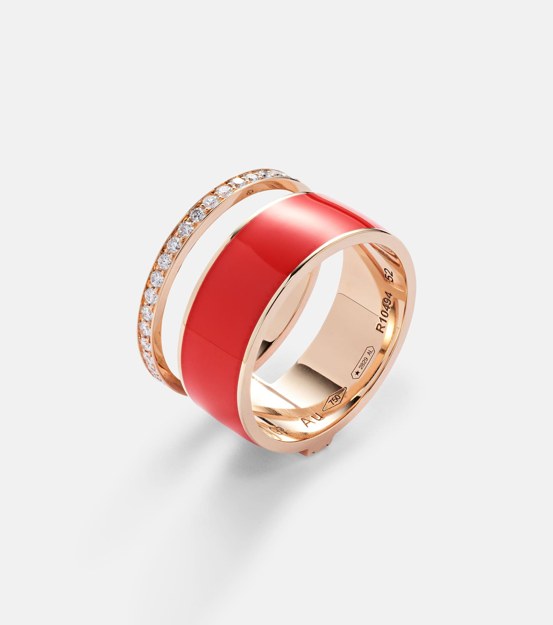 Berbere Chromatic rose gold ring with diamonds - 4