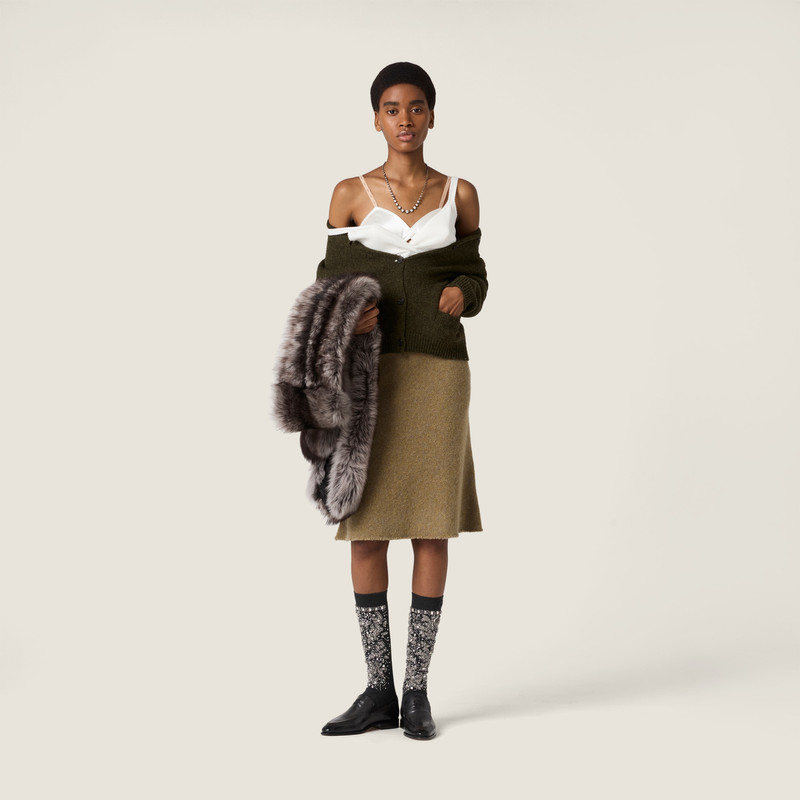 Miu Miu Wool knit skirt outlook