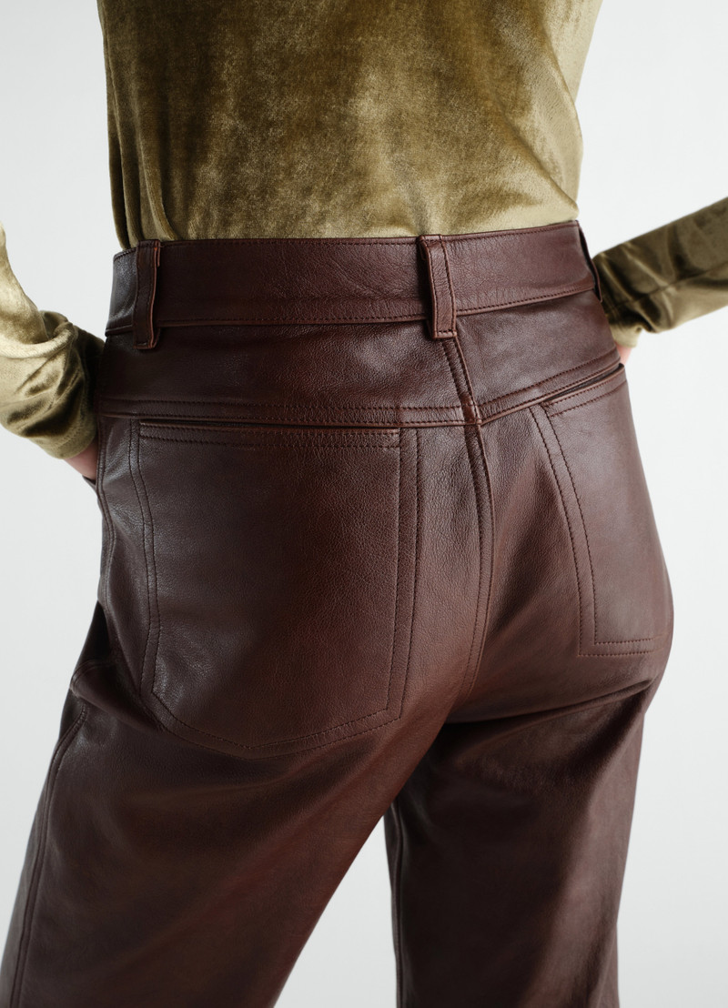 STRAIGHT PANTS IN GLOSSY LEATHER 6