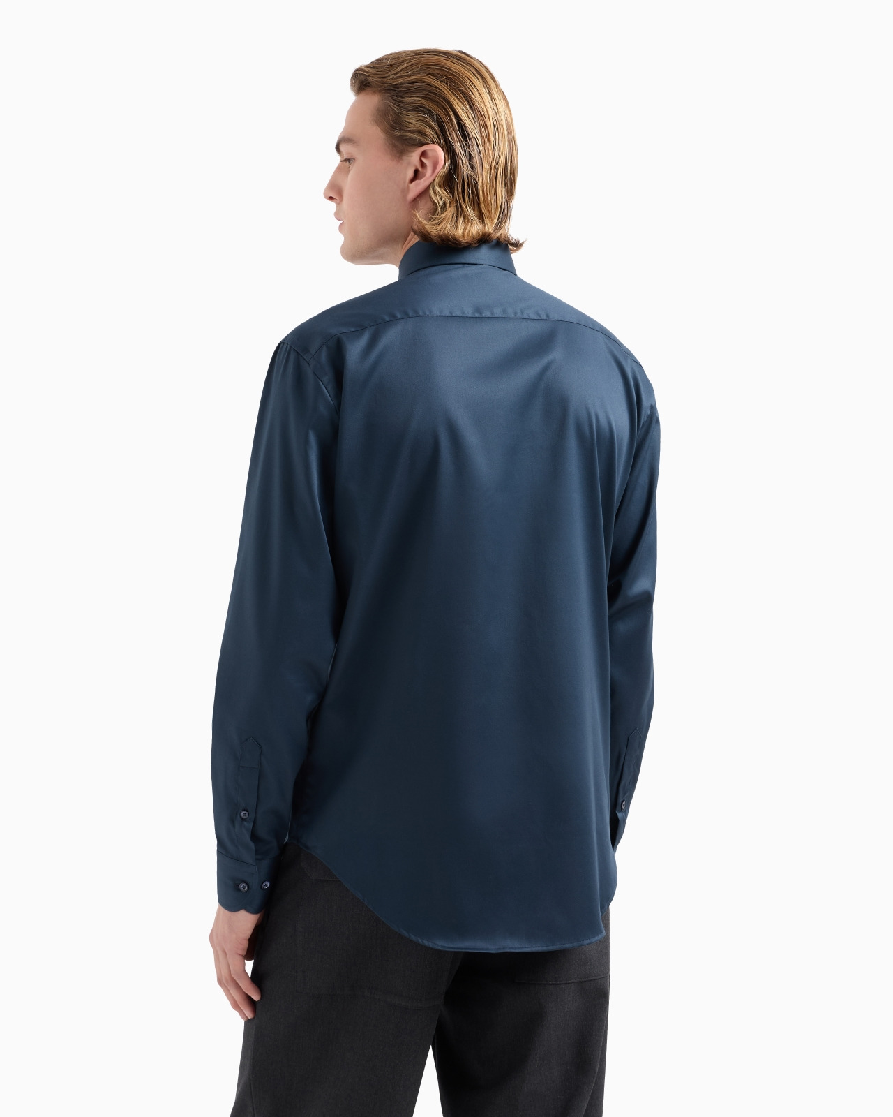 No-iron stretch cotton shirt - 3