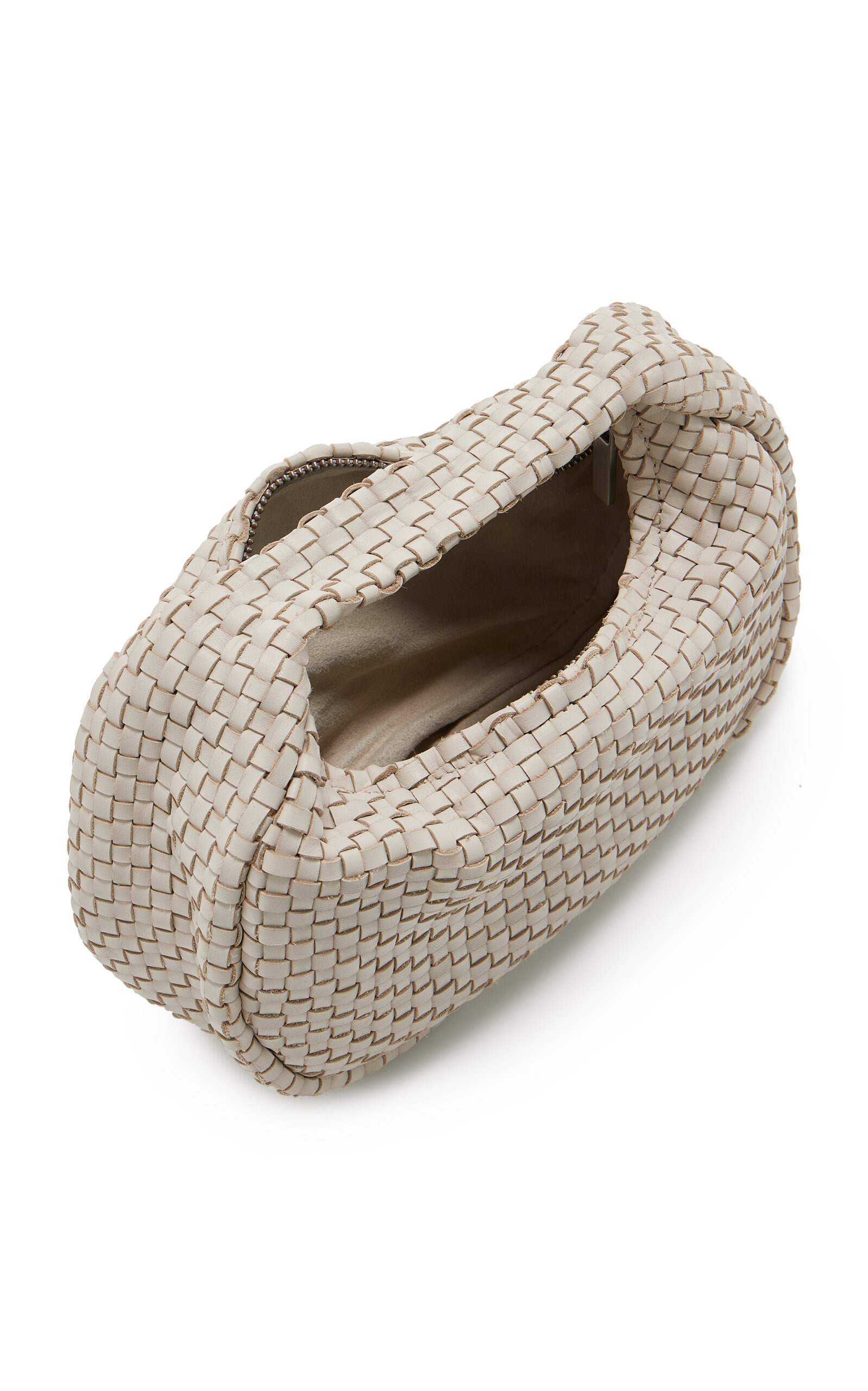 Lattice Weave Leather Mini Bon Bon Bag white - 5