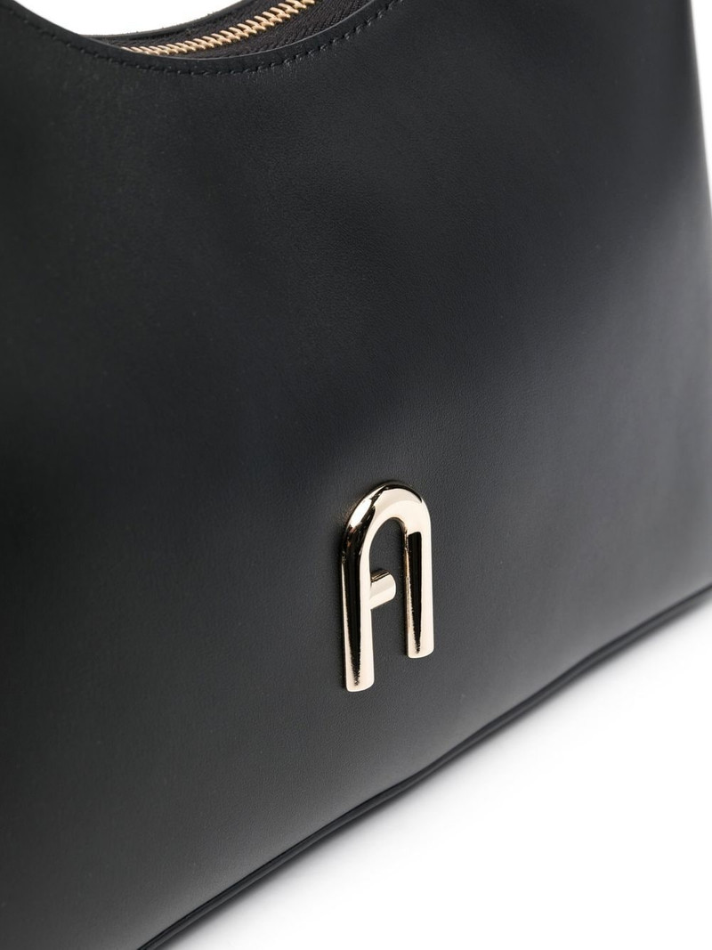 logo-plaque leather shoulder bag 4