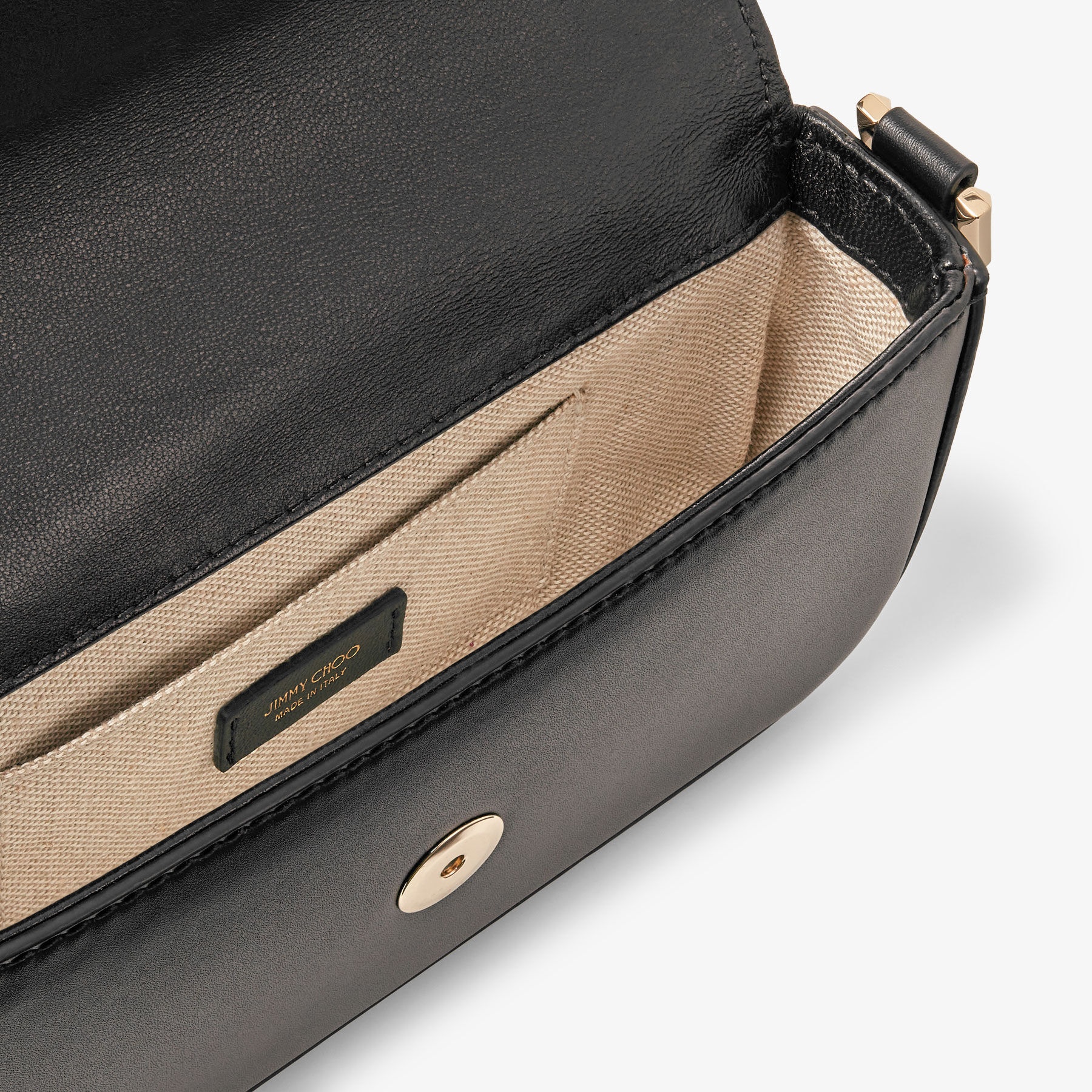 Varenne Mini Shoulder
Black Leather Mini Shoulder Bag with JC Emblem - 5