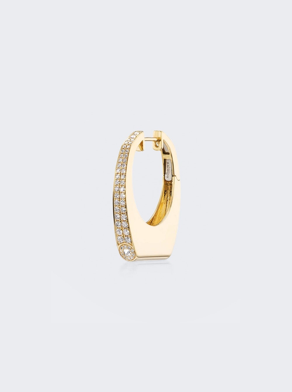 Grace Nano Earring 14k Yellow Gold, White Diamonds - 2