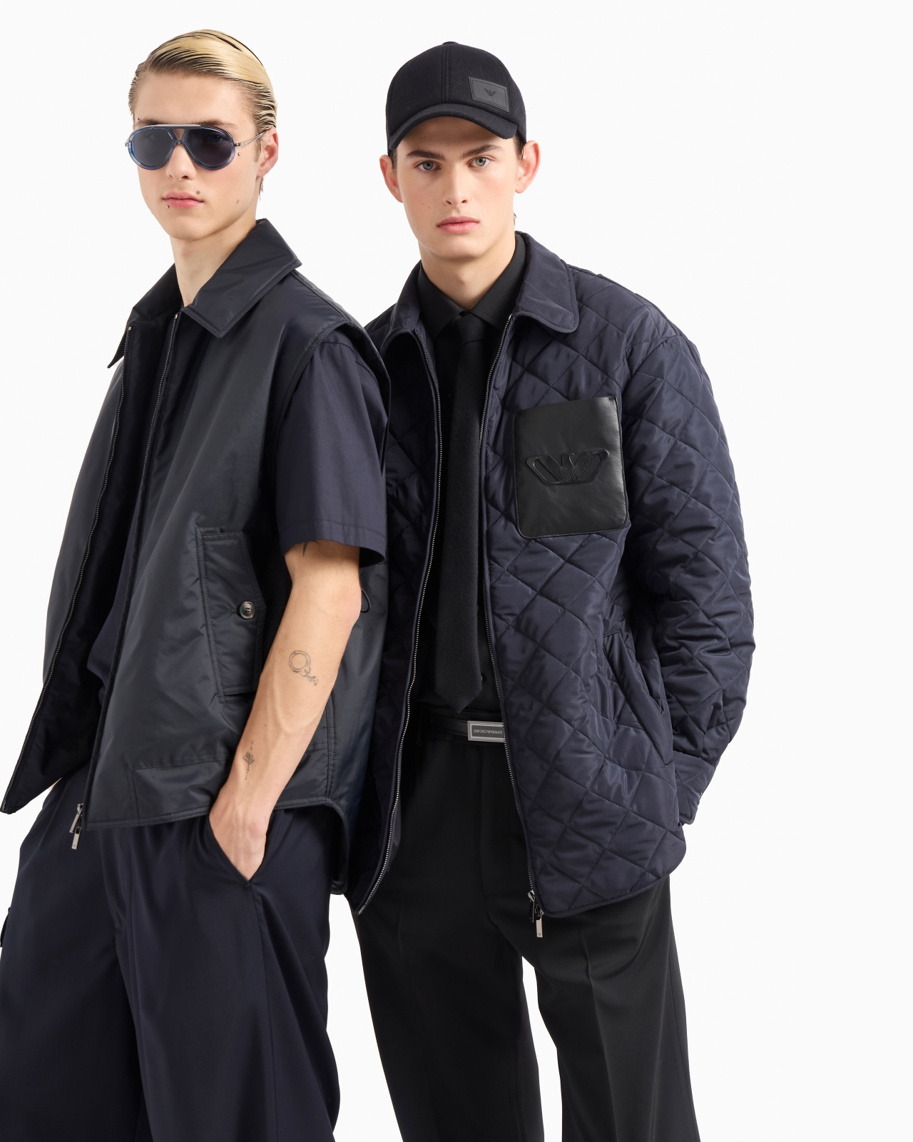 Diamond-quilted nylon blouson with logo pocket - 6
