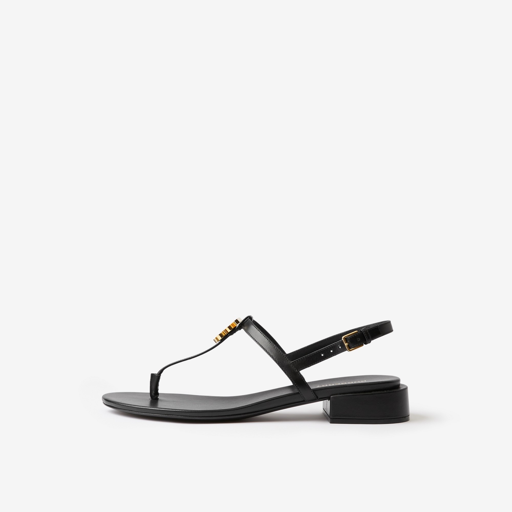 Monogram Motif Leather Sandals - 5