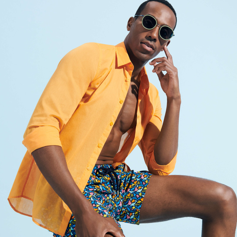 Unisex Cotton Voile Lightweight Shirt Solid 7