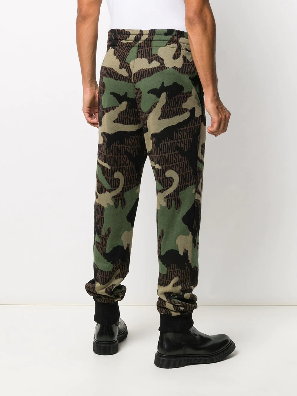 logo print camouflage track pants - 4