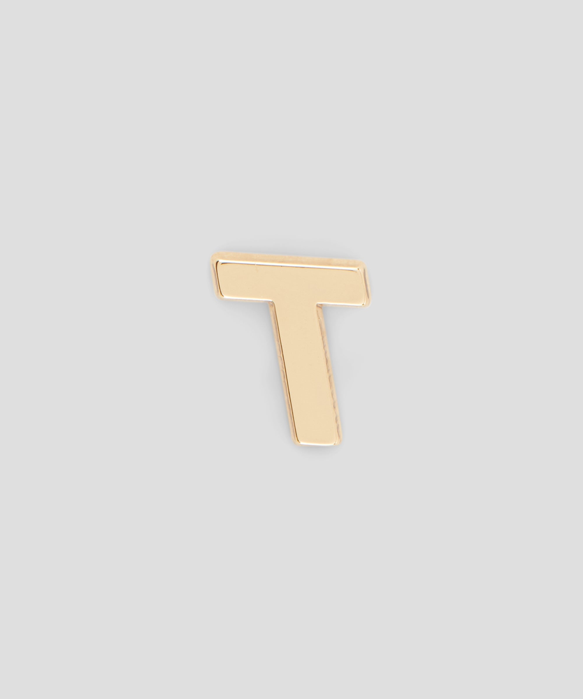 Single brass T charm - 1