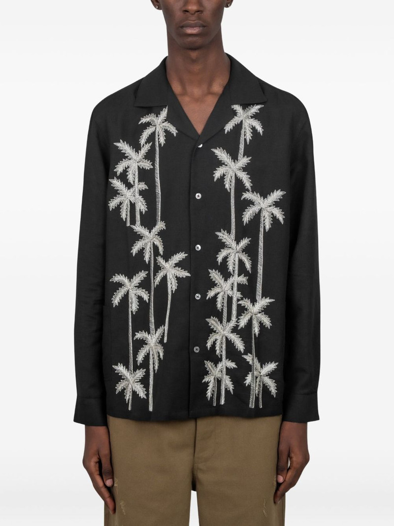 palm-tree embroidered shirt 1