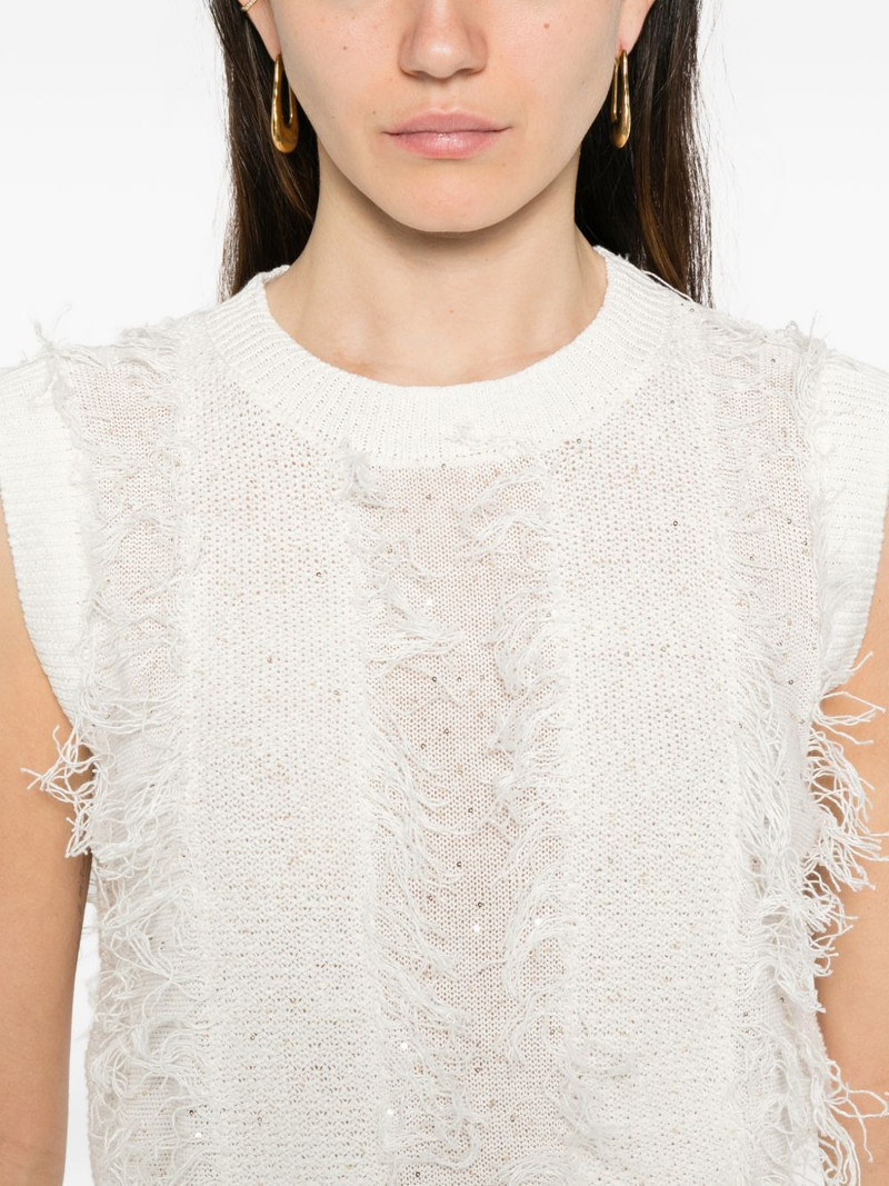 knitted sequin-embellished vest 5