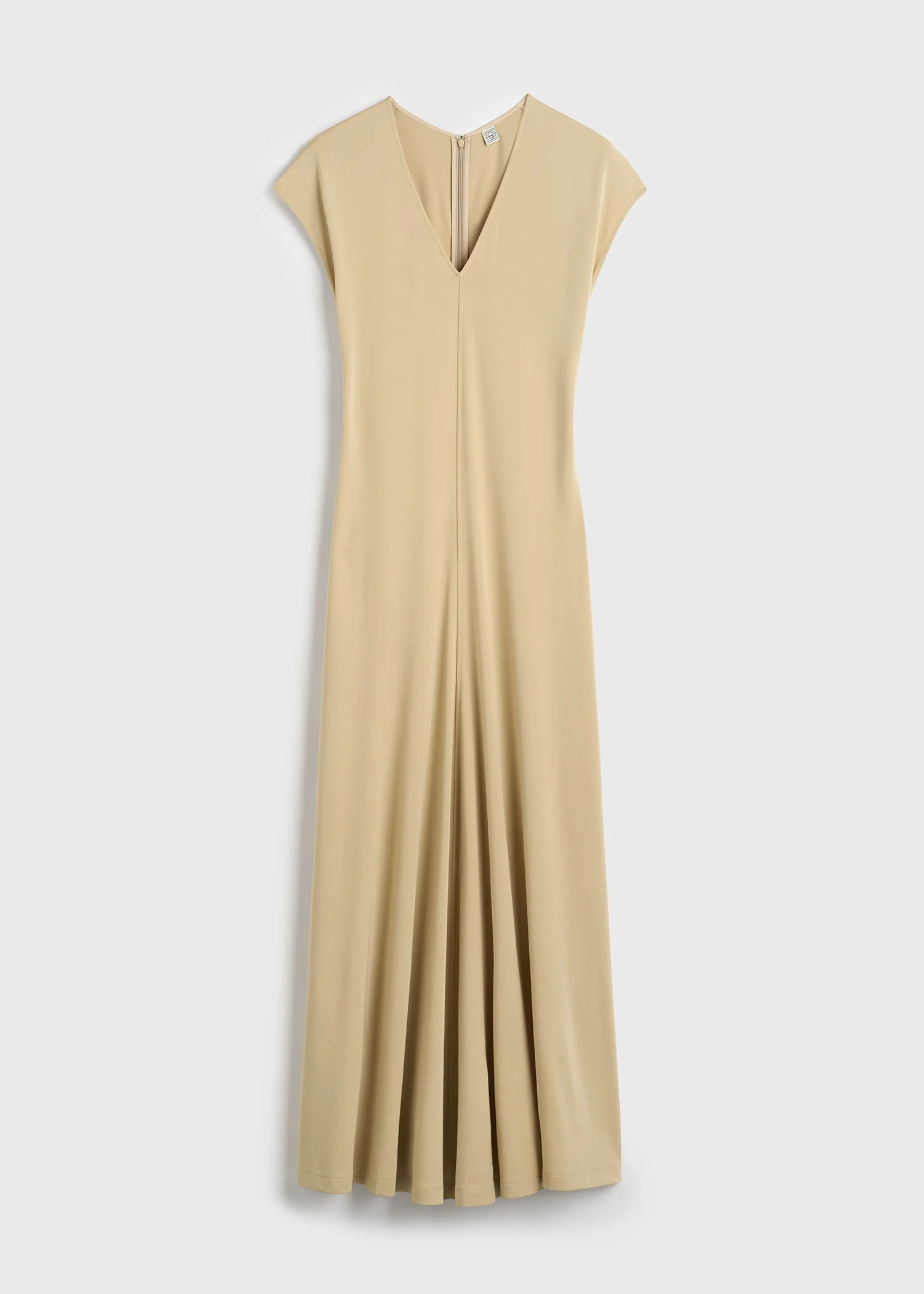 V-neck jersey dress chai - 1