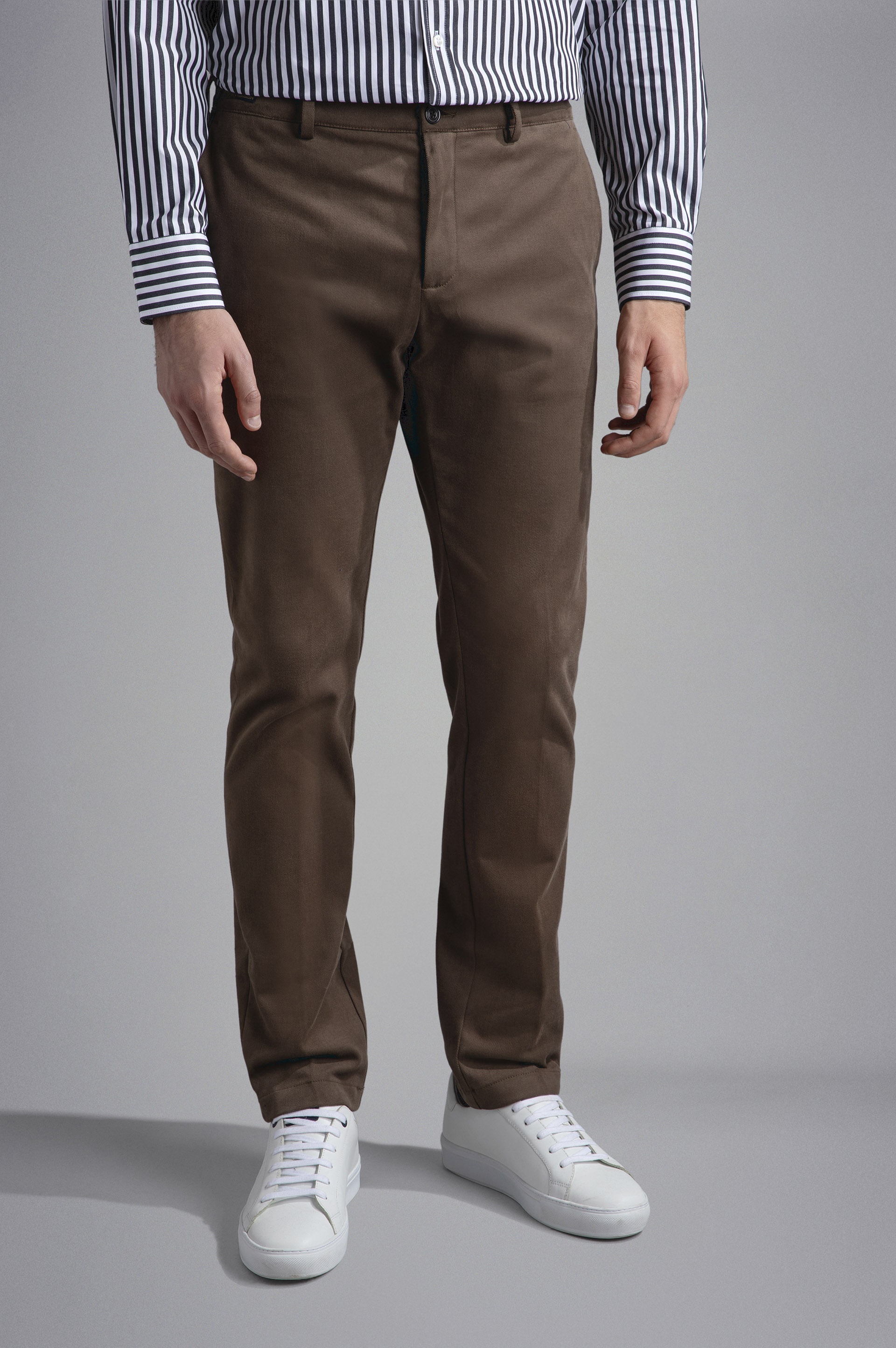 STRETCH COTTON REGULAR WINTER CHINOS TROUSERS - 6
