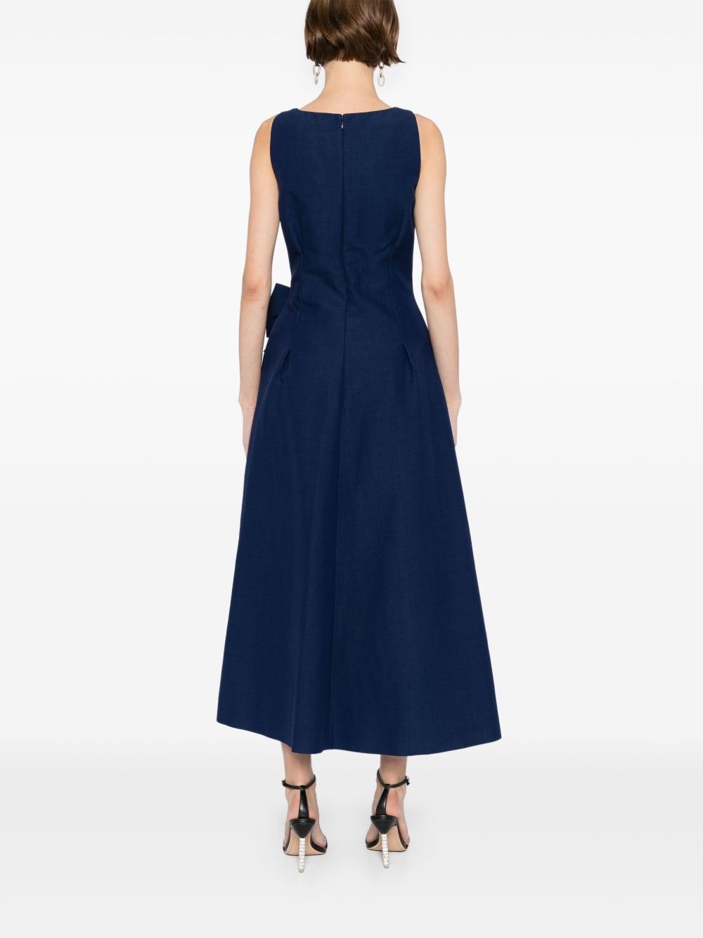bow-detail midi dress - 4
