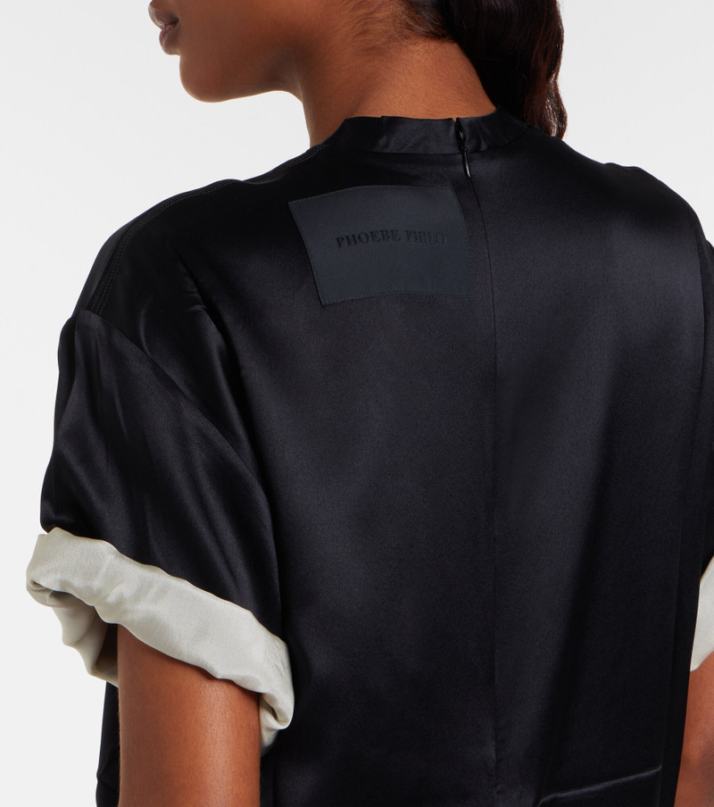 Silk-blend satin T-shirt 4