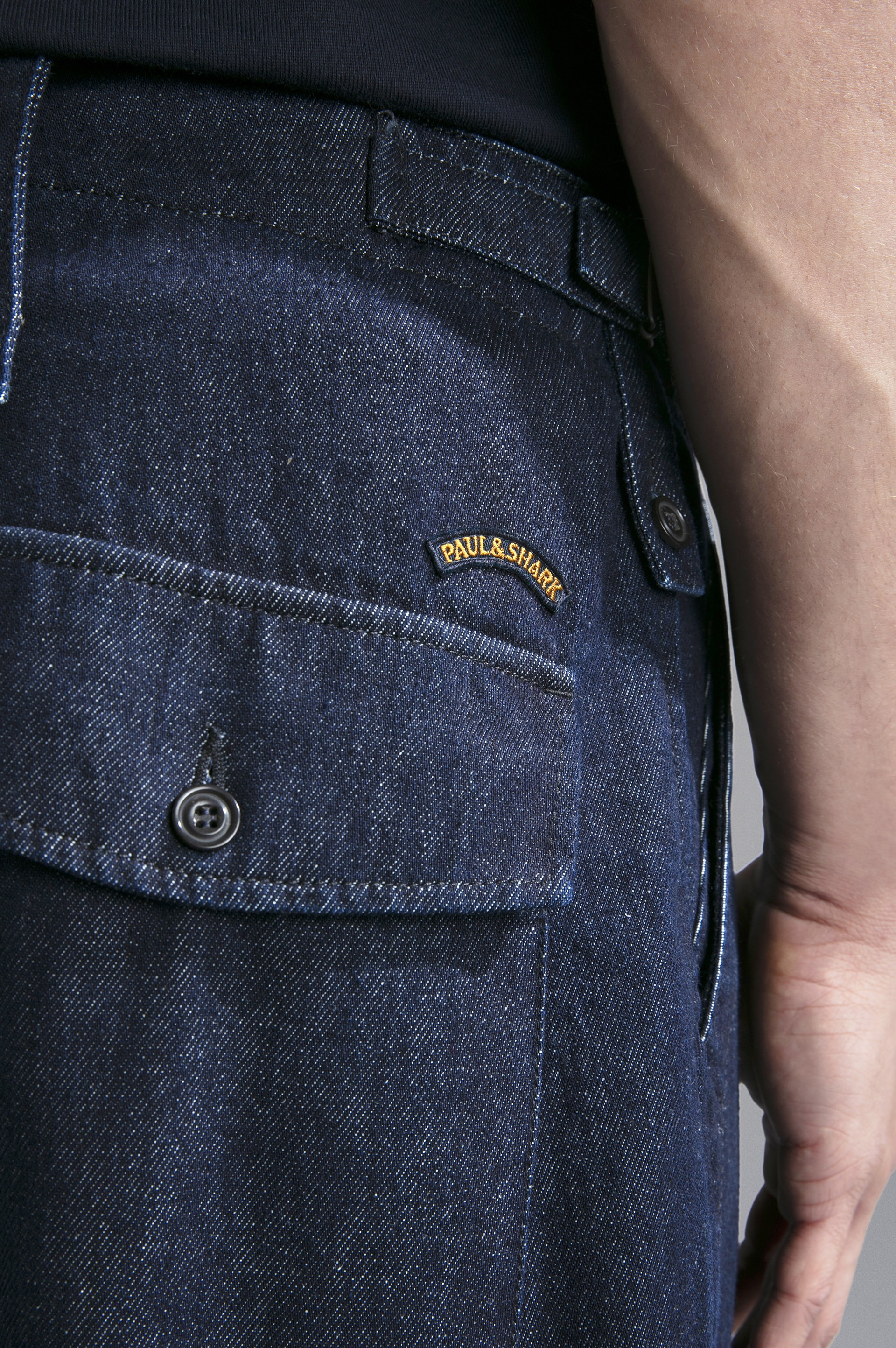 DENIM CARGO TROUSERS - 4