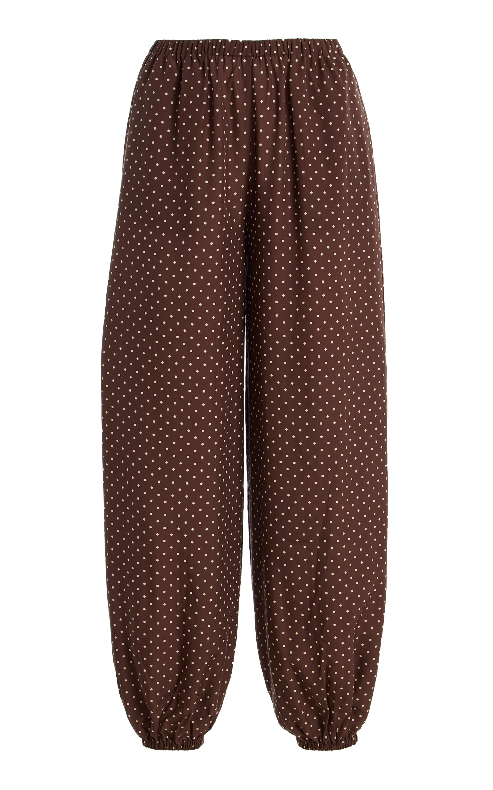 Evie Polka-Dot Woven Pants brown - 1
