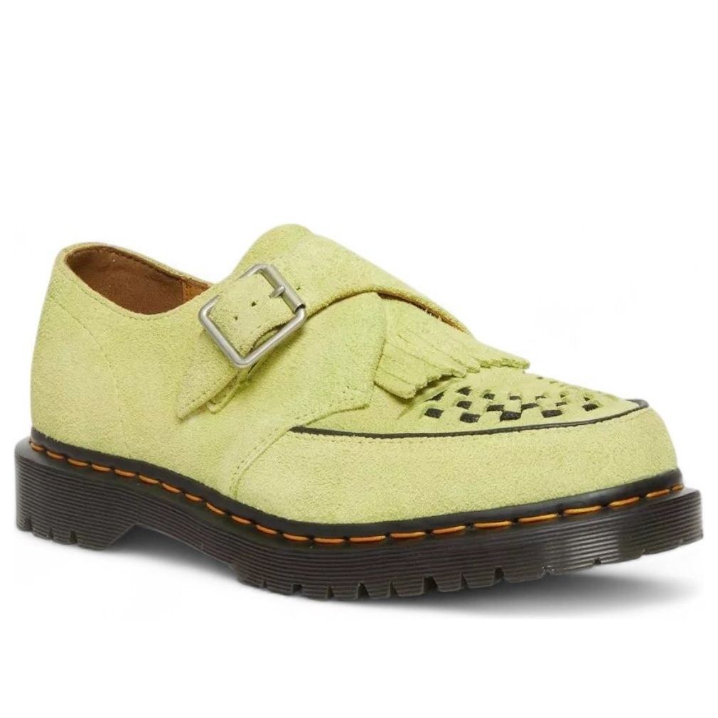 Dr. Martens Ramsey Suede Kiltie Buckle Creepers 'Lime Green' 31501316 - 2