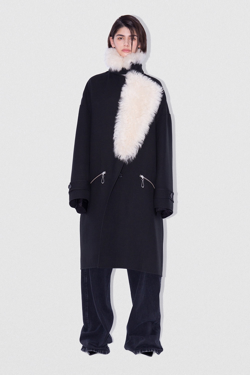 CONSTANCE COAT BLACK GABARDINE - 3