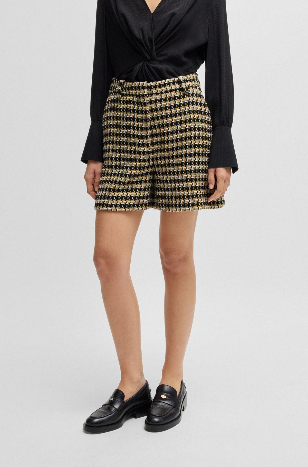 RELAXED-FIT SHORTS IN TWEED - 2