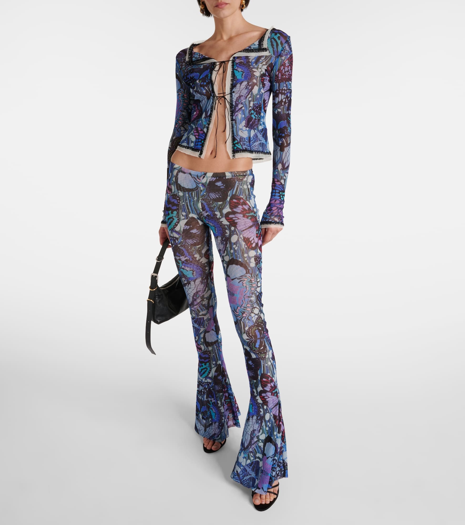 Papillon jersey flared pants - 2