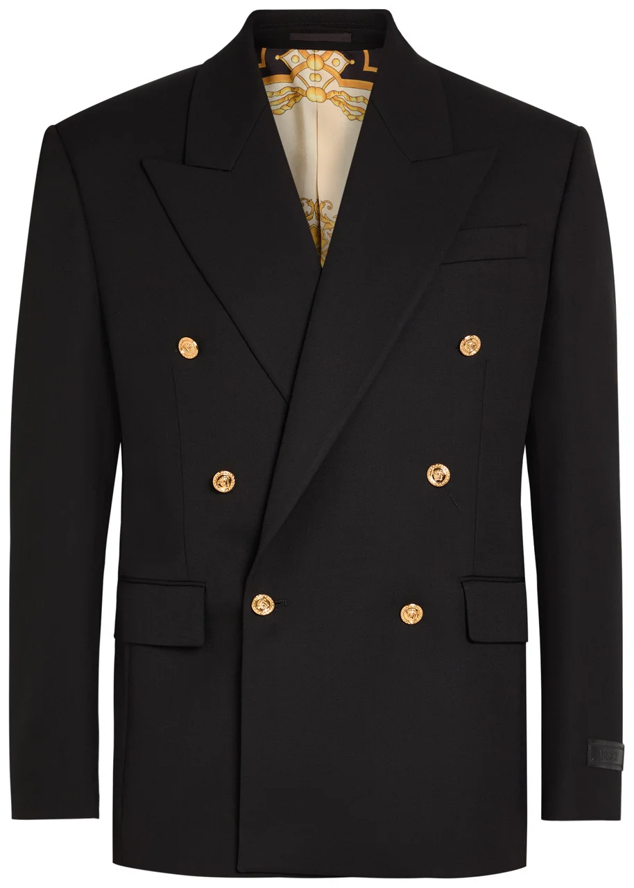 Versace Double-breasted Wool Blazer - 1