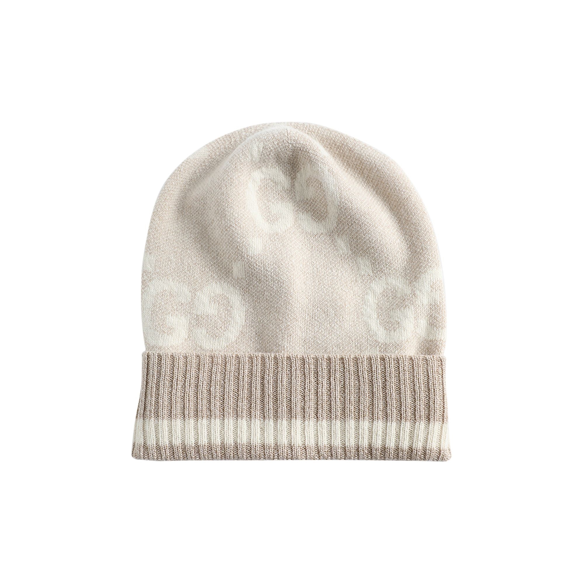 Gucci Jacquard Beanie 'Beige' - 1