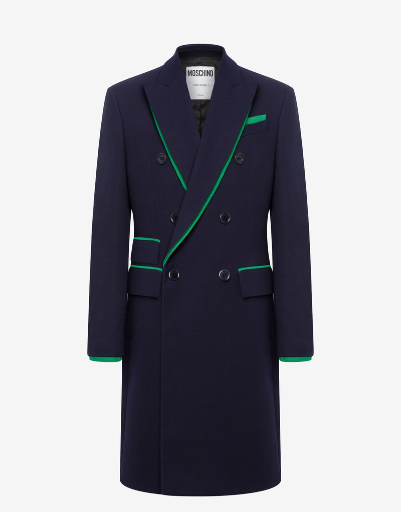 CONTRASTING LAYERS LAMINATED FABRIC COAT 1