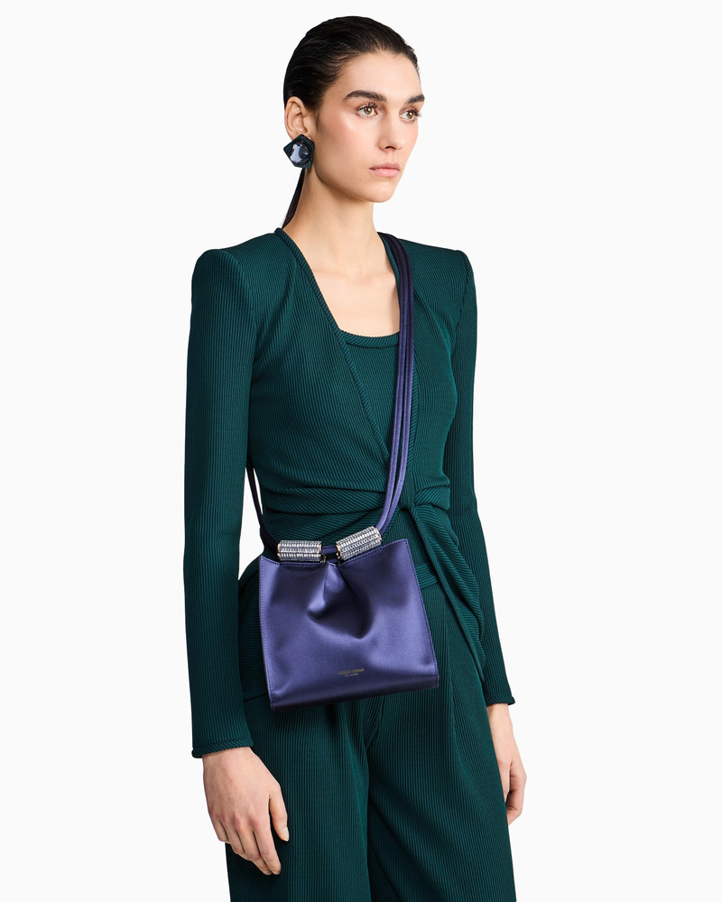 SATIN SHOULDER BAG WITH RHINESTONE DETAIL 6